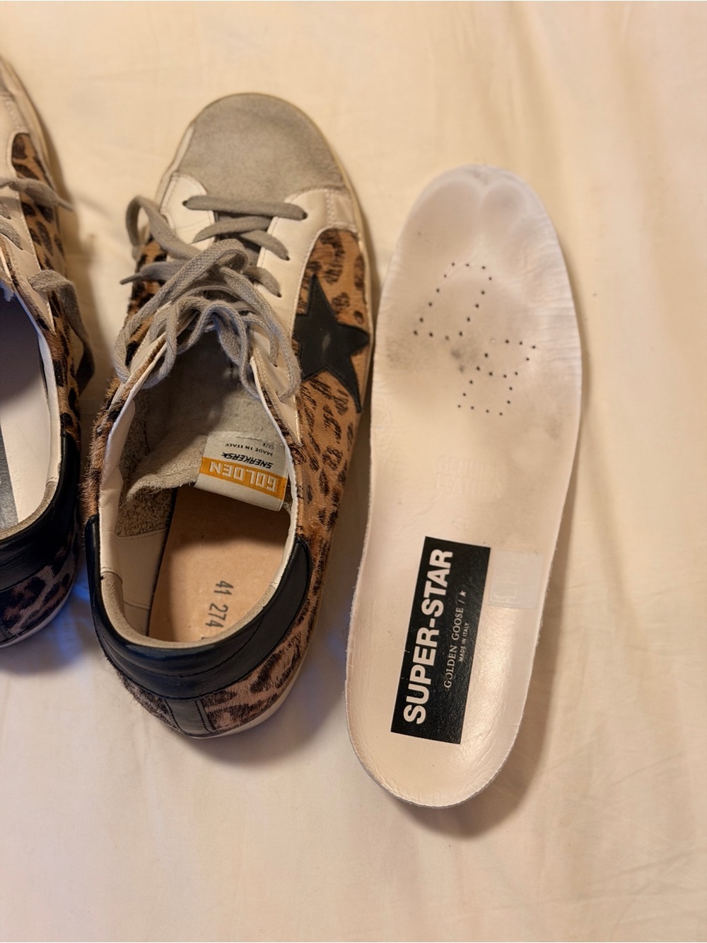GOLDEN GOOSE Women's Super-Star in leopard print leather - Picture 13 of 13